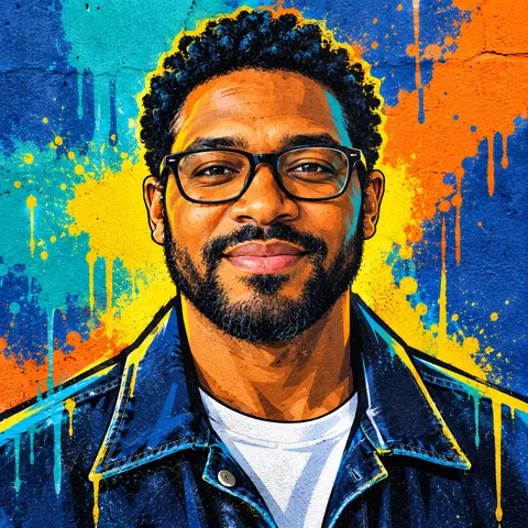 Example character in Street Art style
